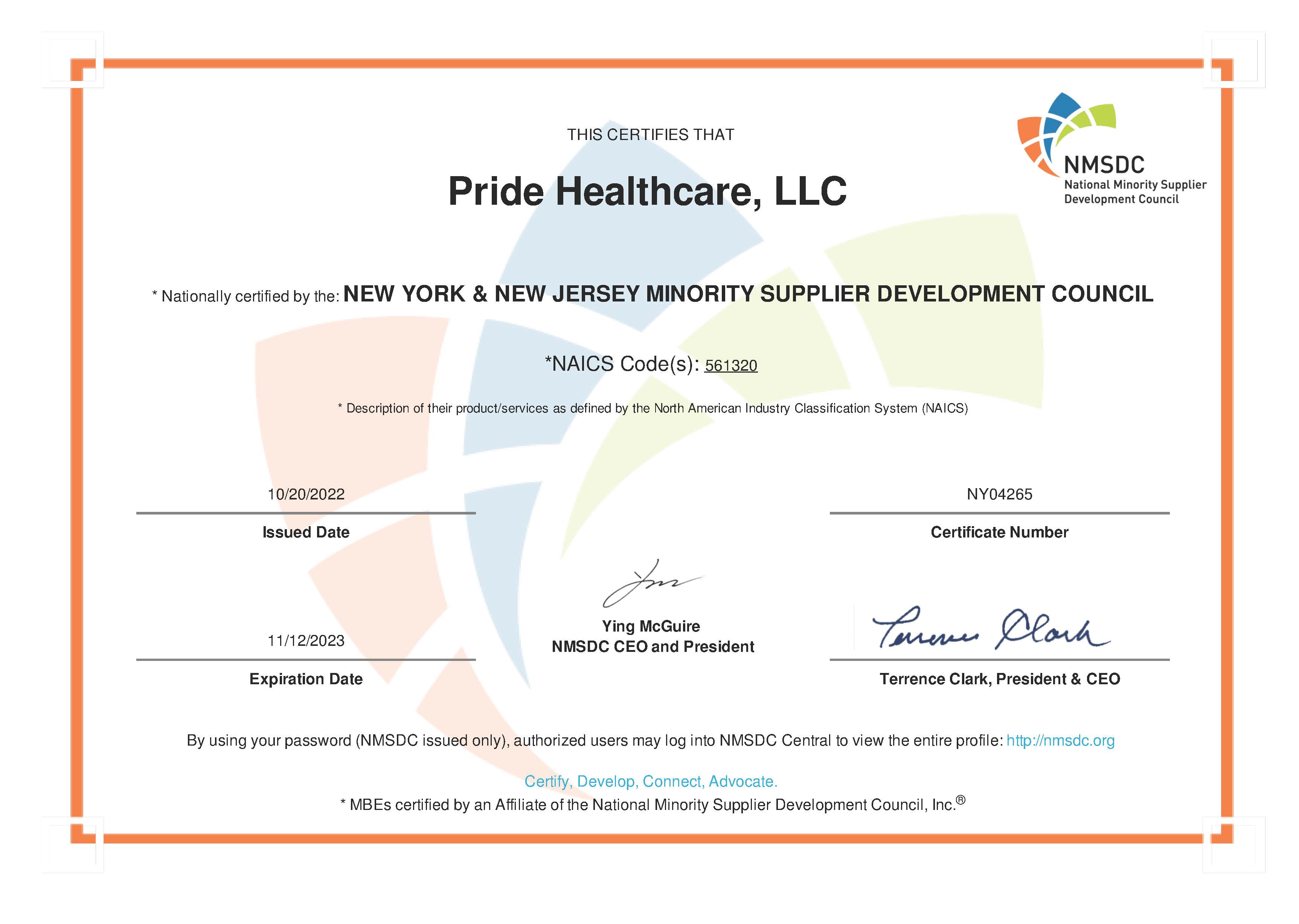 Certification of Healthcare